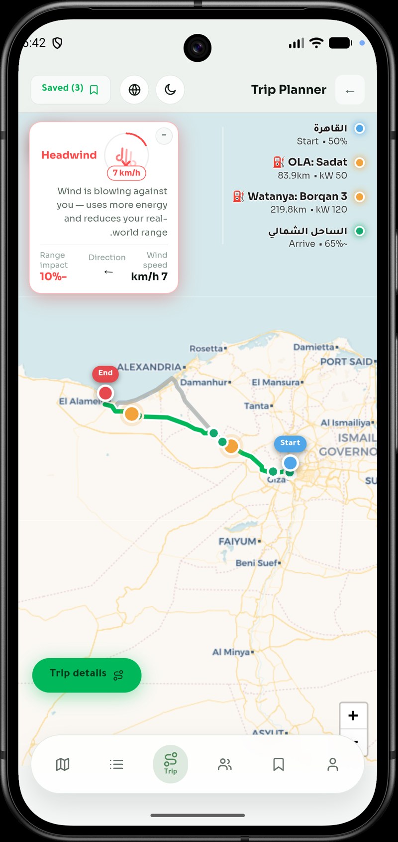 EVORA trip planner